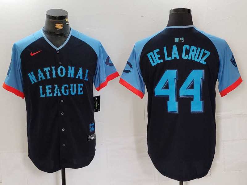 Mens Cincinnati Reds #44 Elly De La Cruz Navy 2024 All Star Limited Stitched Jersey->2024 mlb all-star->MLB Jersey